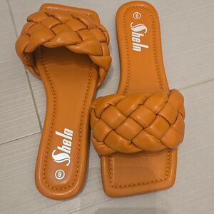 Shein Faux Leather Sandles, Size 8,NWOT